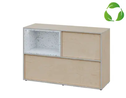 EFE H1231 L horní modul, levý, 2-výklop/nika, 770x1200x400, překližka bříza/upcyklovaný plast